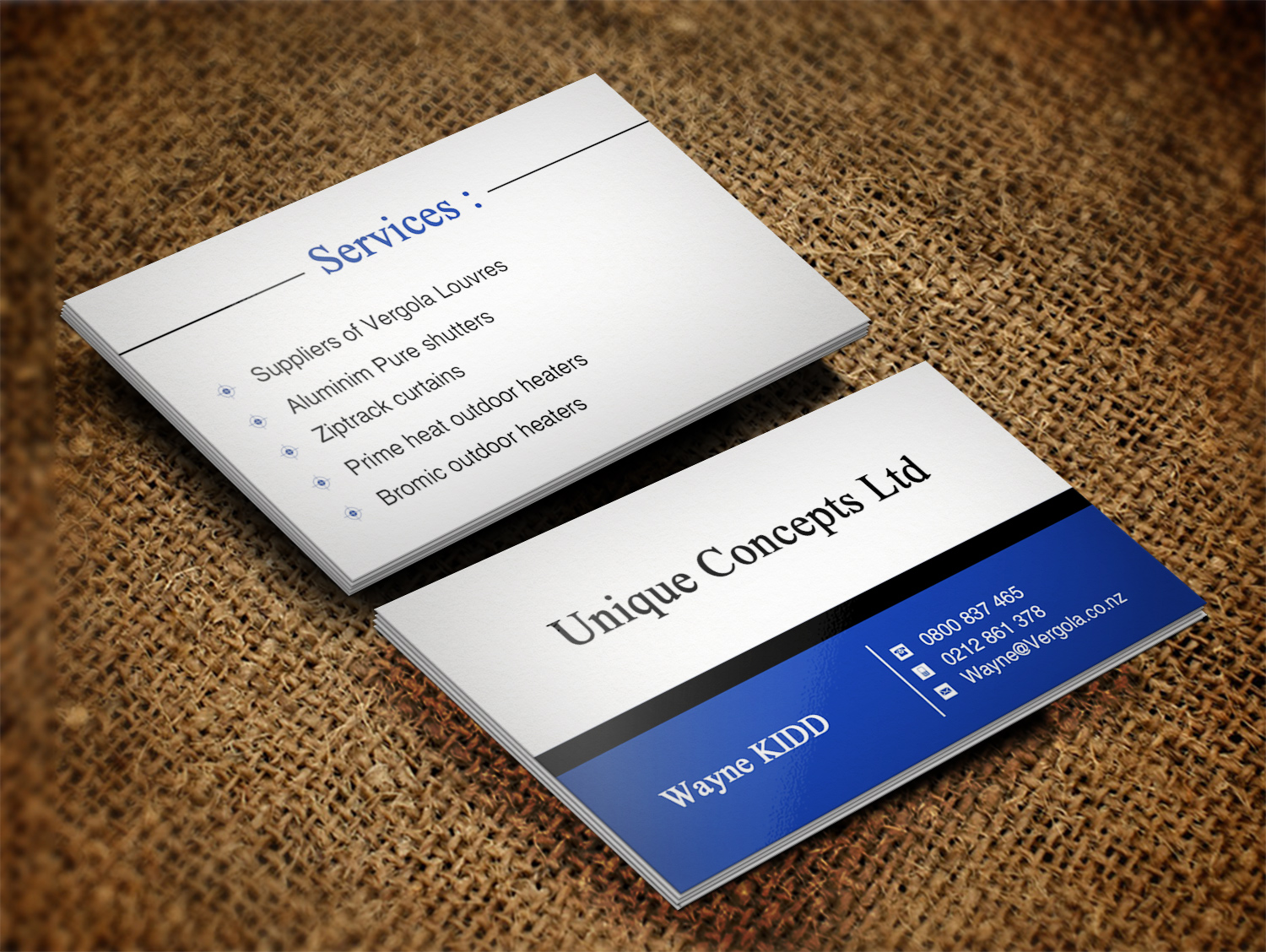 Design de Carte de Visite par Lanka Ama pour Unique Concepts ltd | Design #10074170