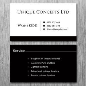 Business Card Design by Lanka Ama for Unique Concepts ltd | Design: #10074172