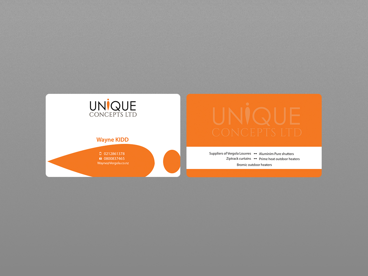 Design de Carte de Visite par Creations Box 2015 pour Unique Concepts ltd | Design #10096940