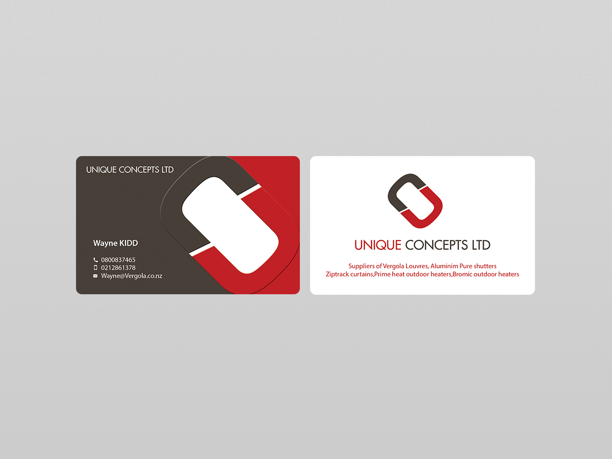 Design de Carte de Visite par Creations Box 2015 pour Unique Concepts ltd | Design #10096947