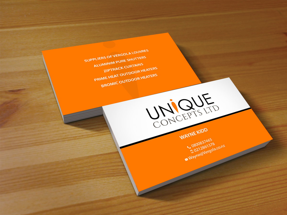 Business Card Design by Creations Box 2015 for Unique Concepts ltd | Design #10096949