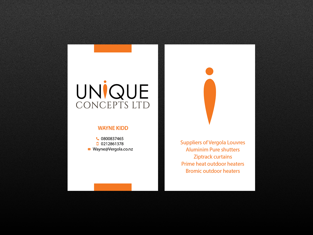 Business Card Design by Creations Box 2015 for Unique Concepts ltd | Design #10096960