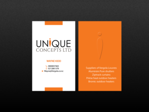Business Card Design by Creations Box 2015 for Unique Concepts ltd | Design: #10096961