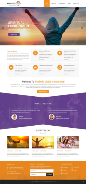 Web Design by pb for Wholistic Global International | Design: #10095347
