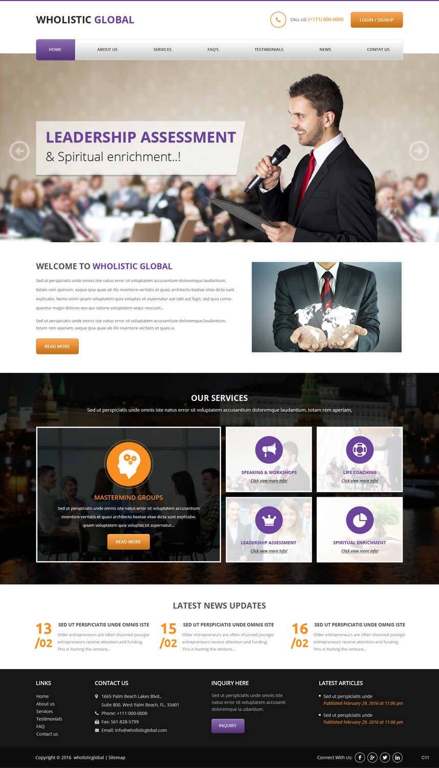 Web-Design von pb für Wholistic Global International | Design #10095349