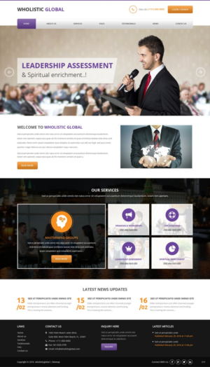 Web Design by pb for Wholistic Global International | Design: #10095349