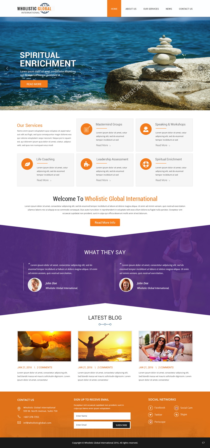 Web Design by pb for Wholistic Global International | Design #10202926