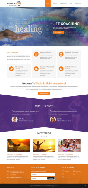 Web Design by pb for Wholistic Global International | Design: #10202930