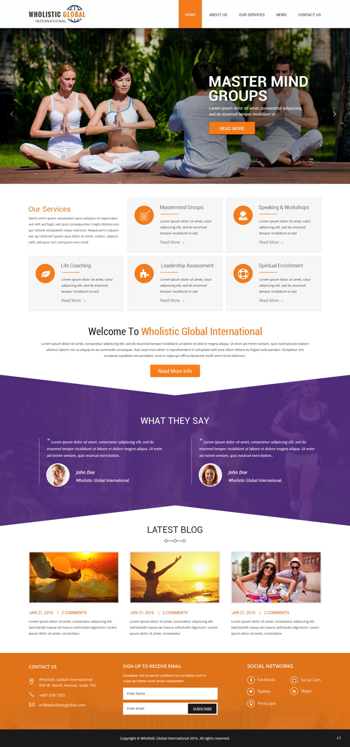 Web Design by pb for Wholistic Global International | Design #10202935