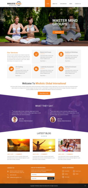Web Design by pb for Wholistic Global International | Design: #10202935