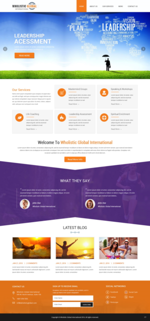 Web Design by pb for Wholistic Global International | Design: #10202937