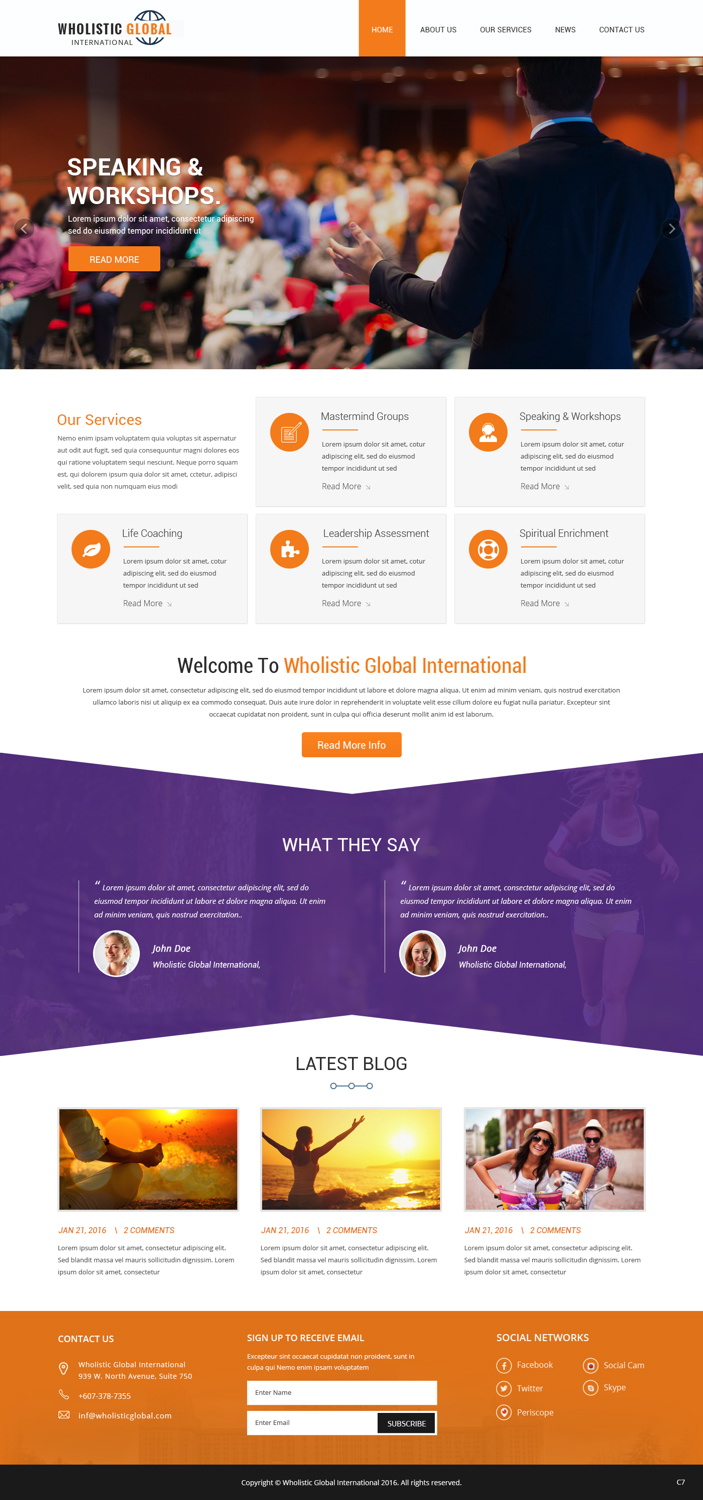 Web Design by pb for Wholistic Global International | Design #10202938