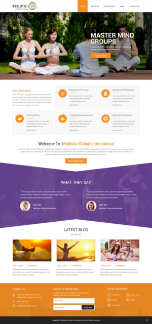 Web Design by pb for Wholistic Global International | Design: #10665589