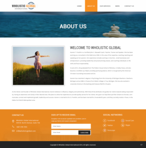 Web Design by pb for Wholistic Global International | Design: #10665591