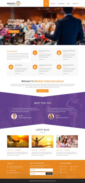 Web Design by pb for Wholistic Global International | Design: #10665592