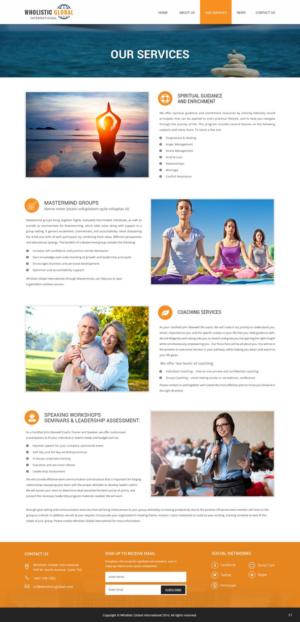 Web Design by pb for Wholistic Global International | Design: #10665607