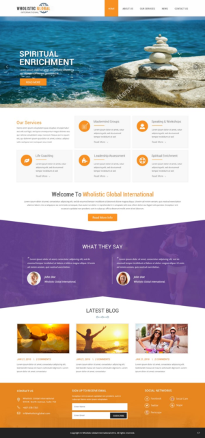 Web Design by pb for Wholistic Global International | Design: #10665610