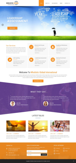 Web Design by pb for Wholistic Global International | Design: #10769617