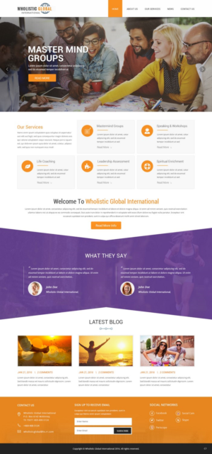 Web Design by pb for Wholistic Global International | Design: #10769618