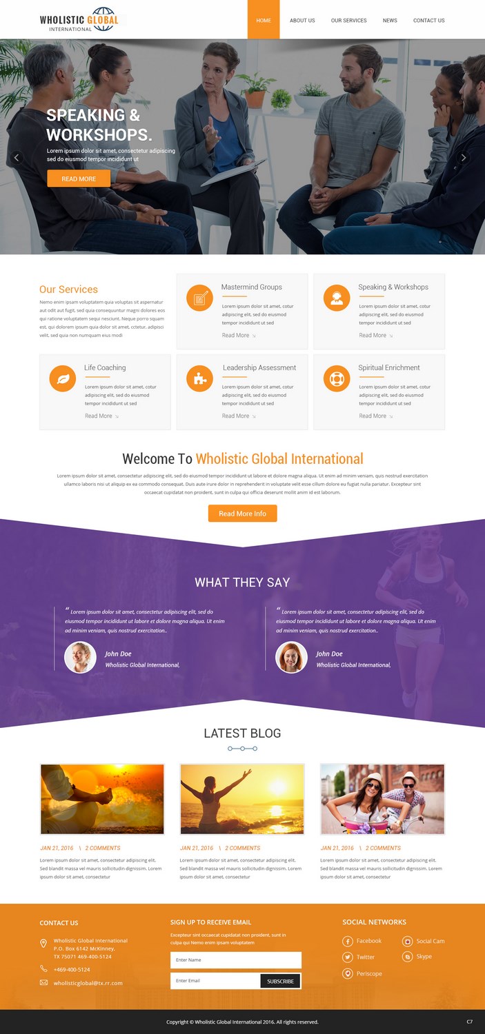 Web Design by pb for Wholistic Global International | Design #10769619