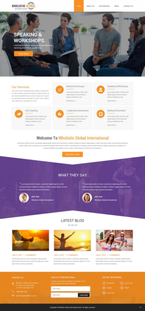 Web Design by pb for Wholistic Global International | Design: #10769619