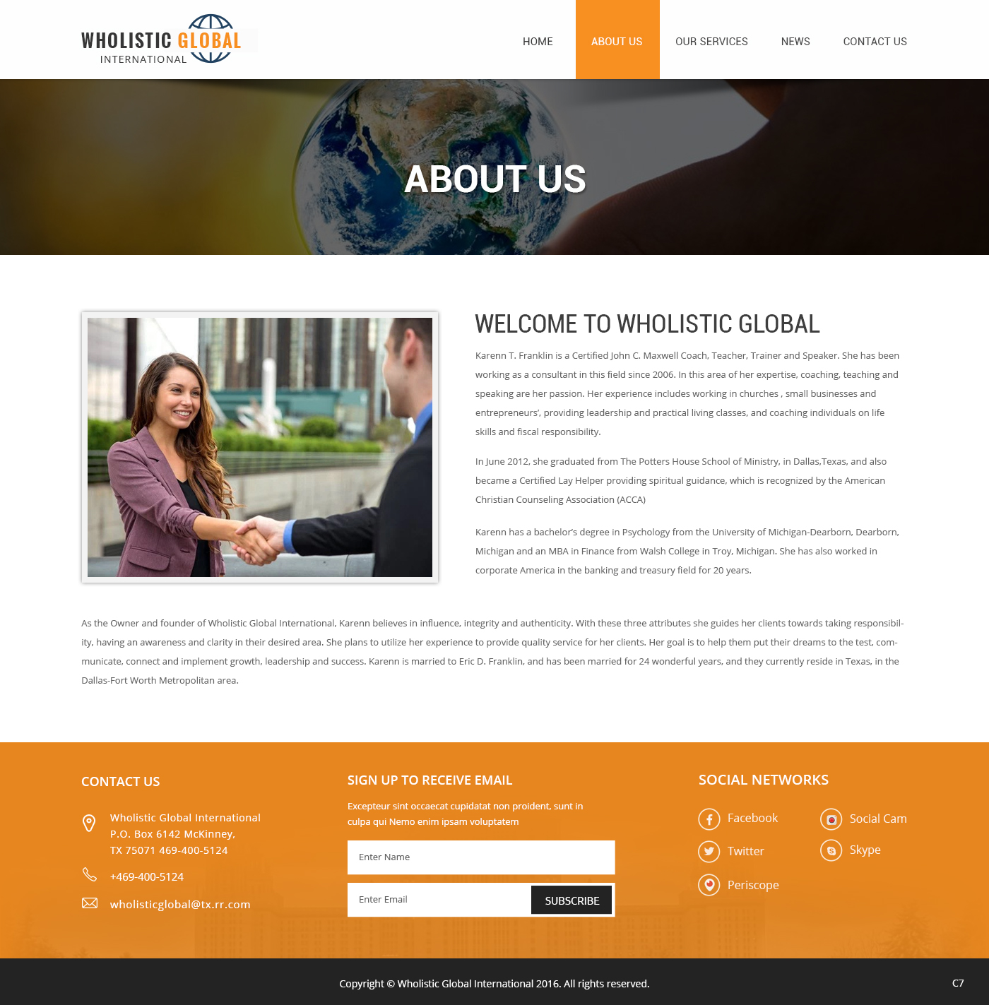 Web Design by pb for Wholistic Global International | Design #10769620