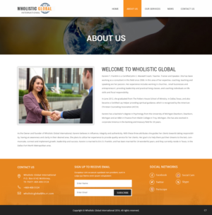 Web Design by pb for Wholistic Global International | Design: #10769620