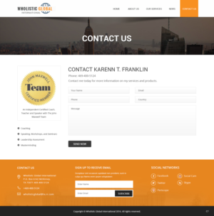Web Design by pb for Wholistic Global International | Design: #10769621