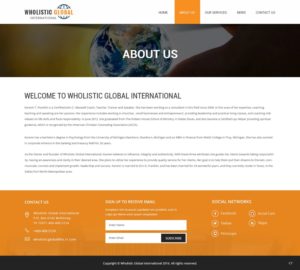 Web Design by pb for Wholistic Global International | Design: #10962279