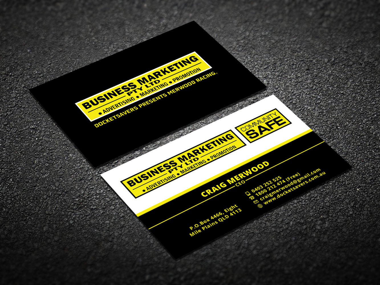 Visitenkarten-Design von Verified artistry (Design garden) für Business Marketing Pty Ltd | Design #10043226
