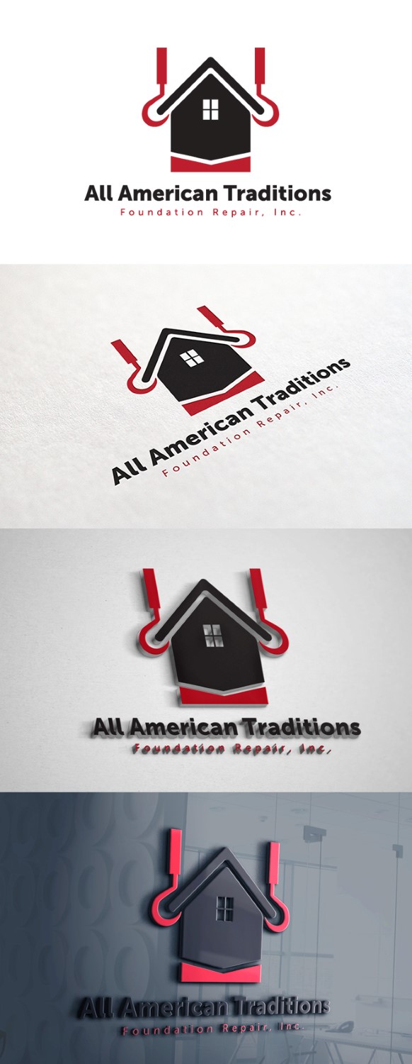 Logo Design by DG for All American Traditions Foundation Repair, Inc. | Design #10134205