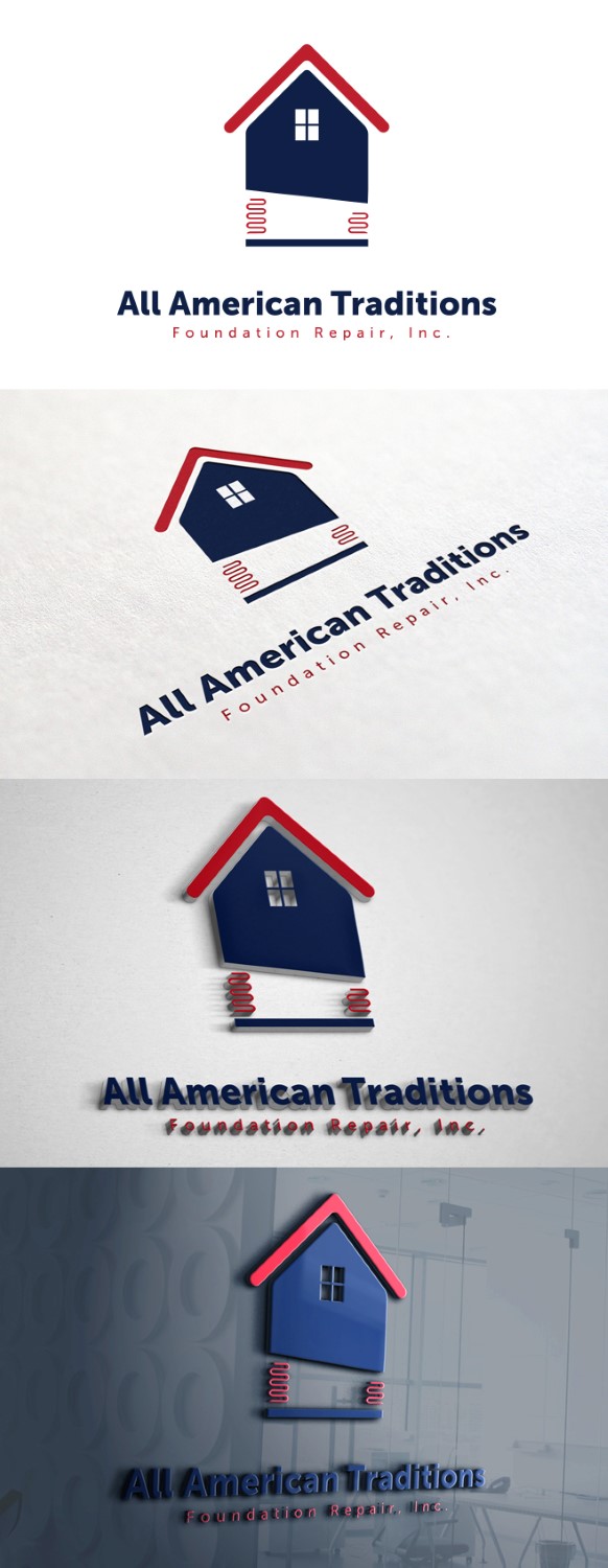 Diseño de Logo por DG para All American Traditions Foundation Repair, Inc. | Diseño #10134206