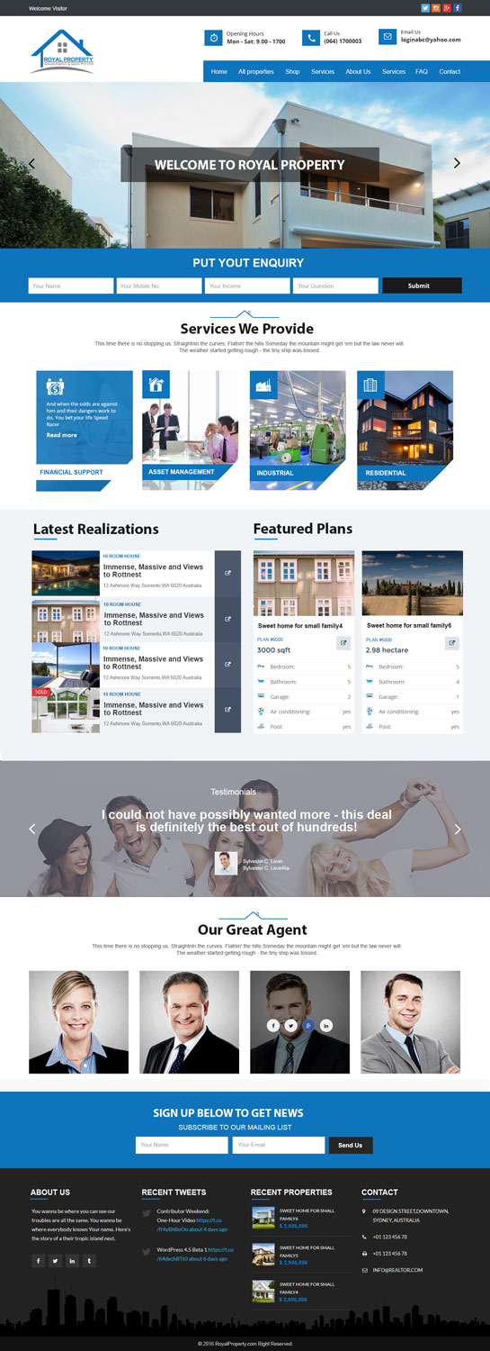 Web Design by Xclusive Designers for Royal Property Management & Sales Pty Ltd | Design #10104549