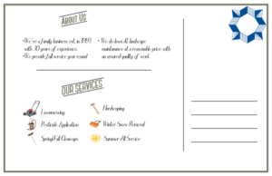 Postcard Design by Designs by Fikri for Steve's Lawn Mowing | Design: #10080953