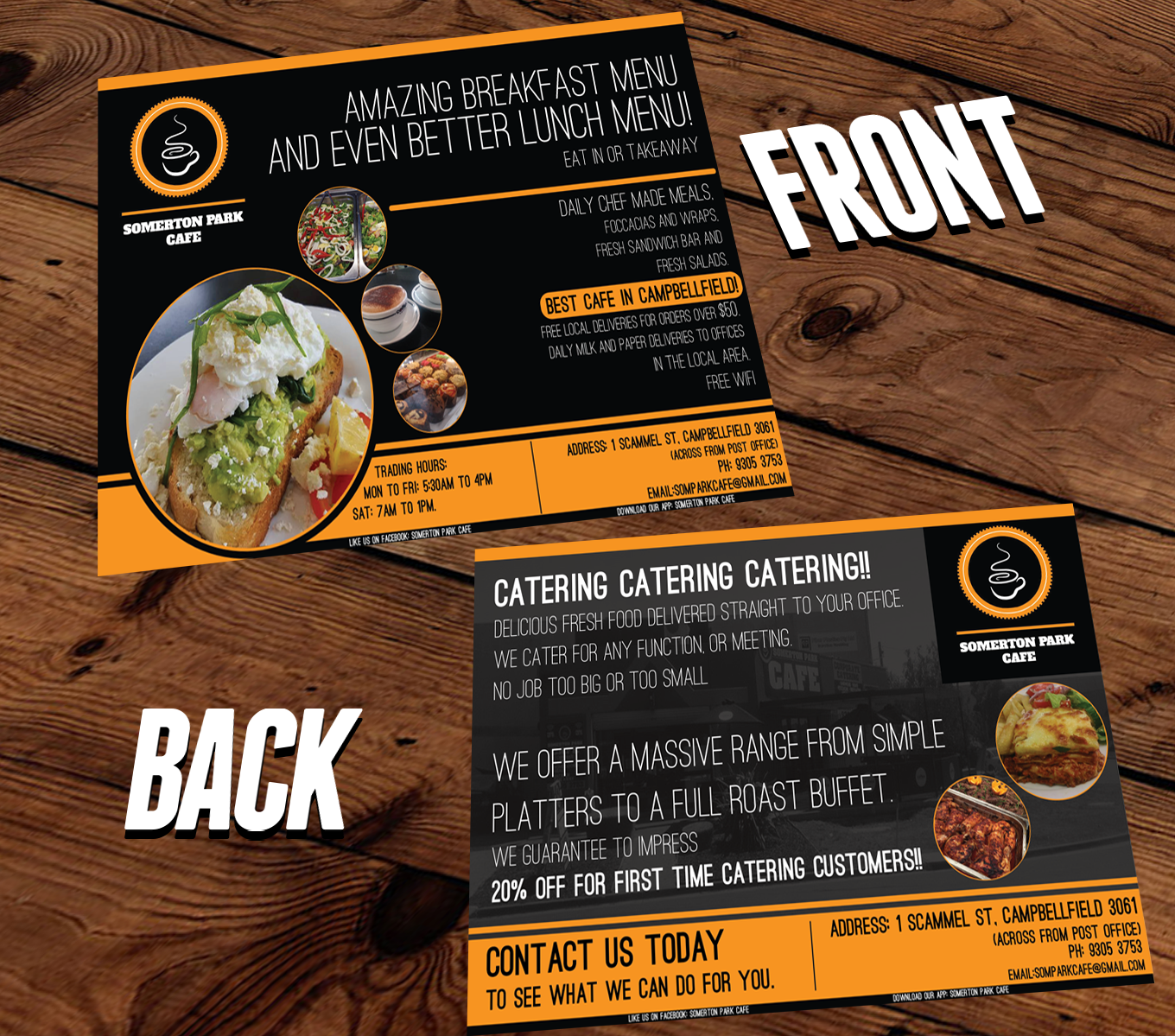 Diseño de Flyer por Agarwal para Somerton Park Cafe | Diseño #10175356