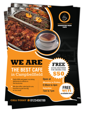 Flyer Design by creative.bugs for Somerton Park Cafe | Design: #10121998