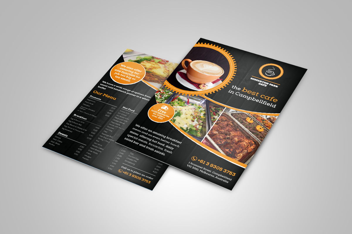Flyer Design by pivotaldesign.biz for Somerton Park Cafe | Design #10126804