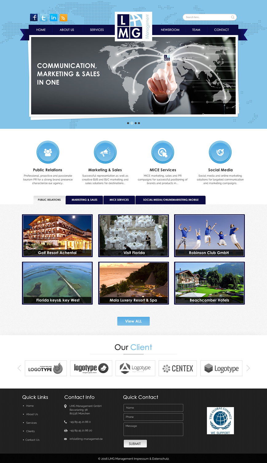 Landing Page Design by Sbss for LMG Management GmbH | Design: #10195403