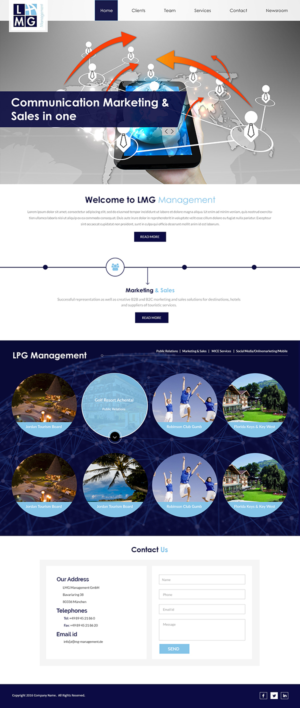 Landing Page Design by Creations Box 2015 for LMG Management GmbH | Design: #10146549
