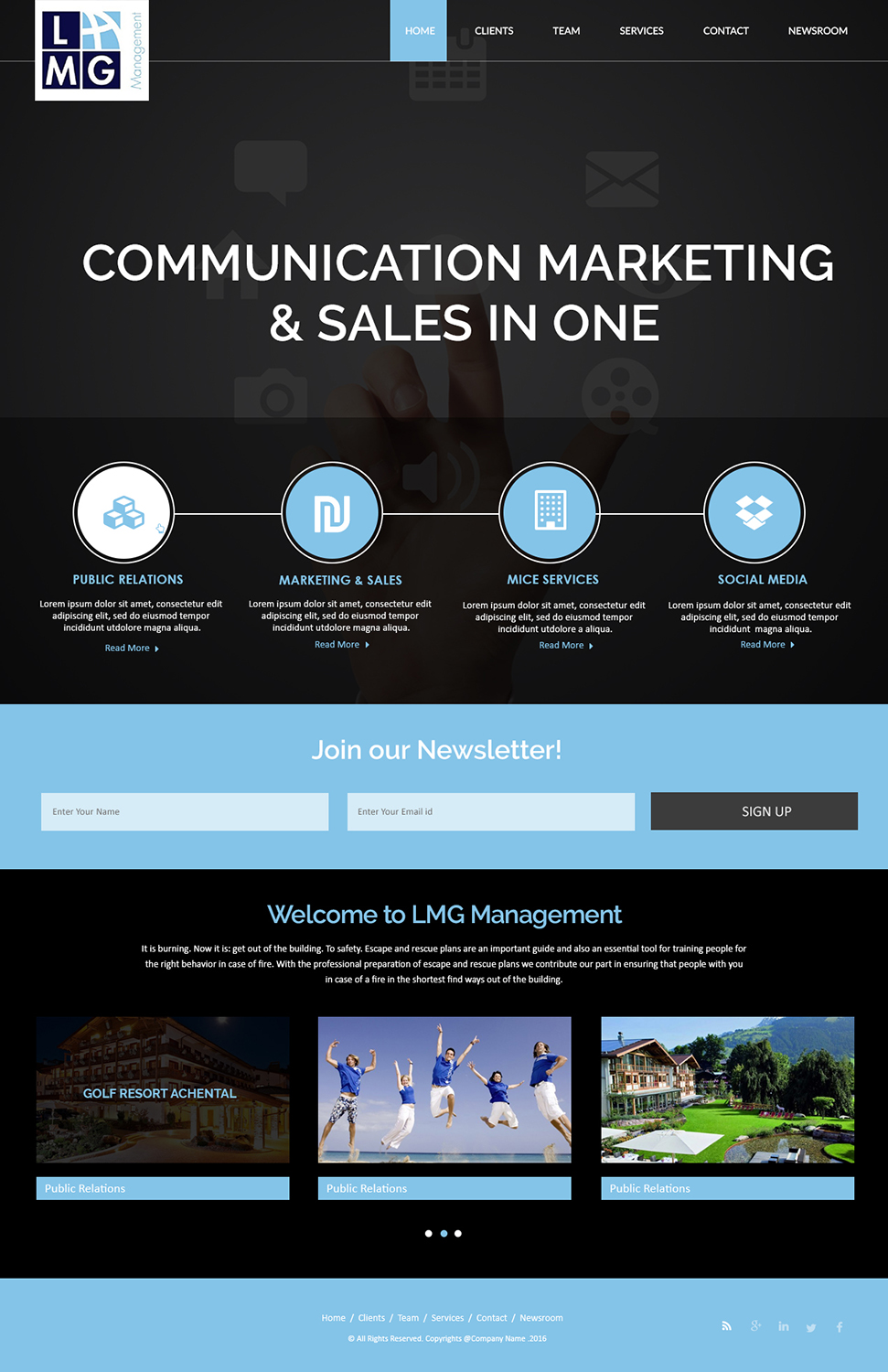 Landing Page Design by Creations Box 2015 for LMG Management GmbH | Design #10146551