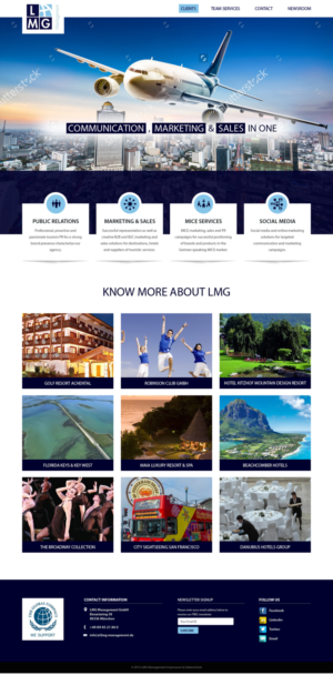 Tourism marketing and PR agency needs a new header design for their website landing page and social  | Landing Page-Design von Tpith