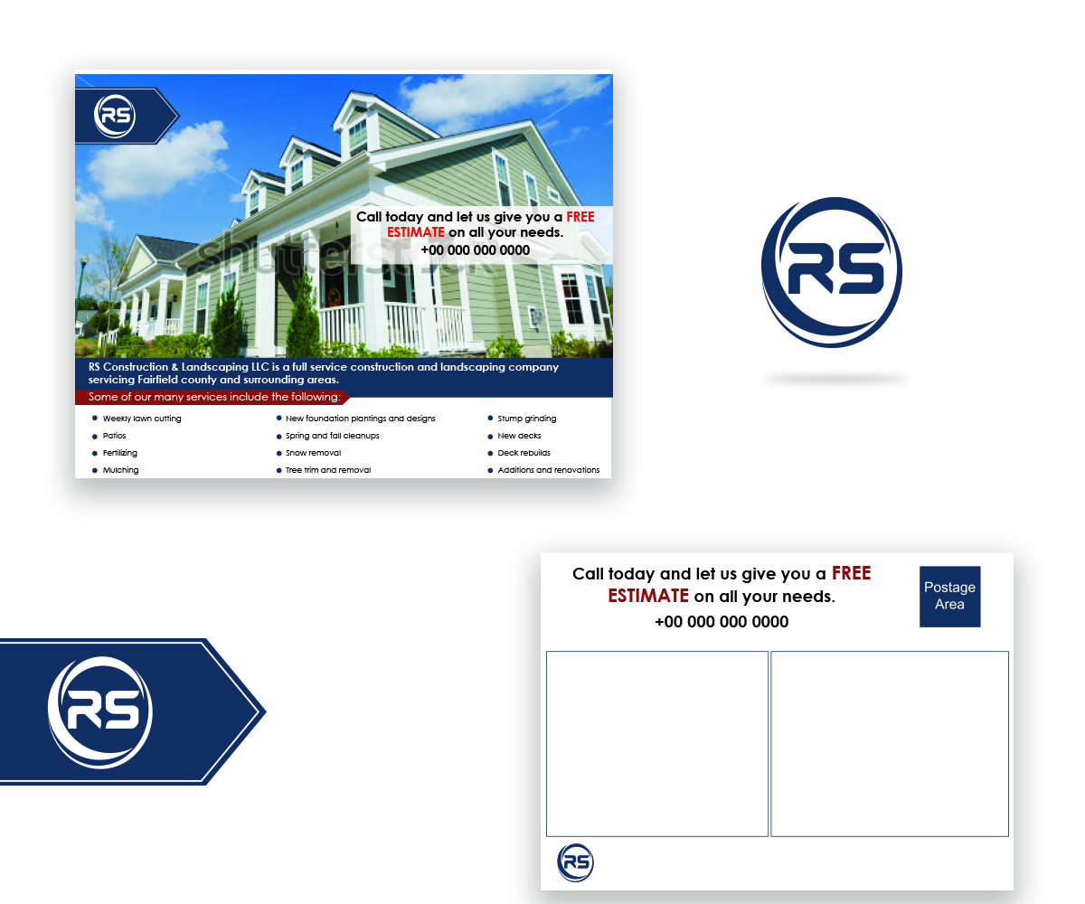 Postcard Design by Ashesh Gaurav for RS Construction & Landscaping LLC | Design #10109343
