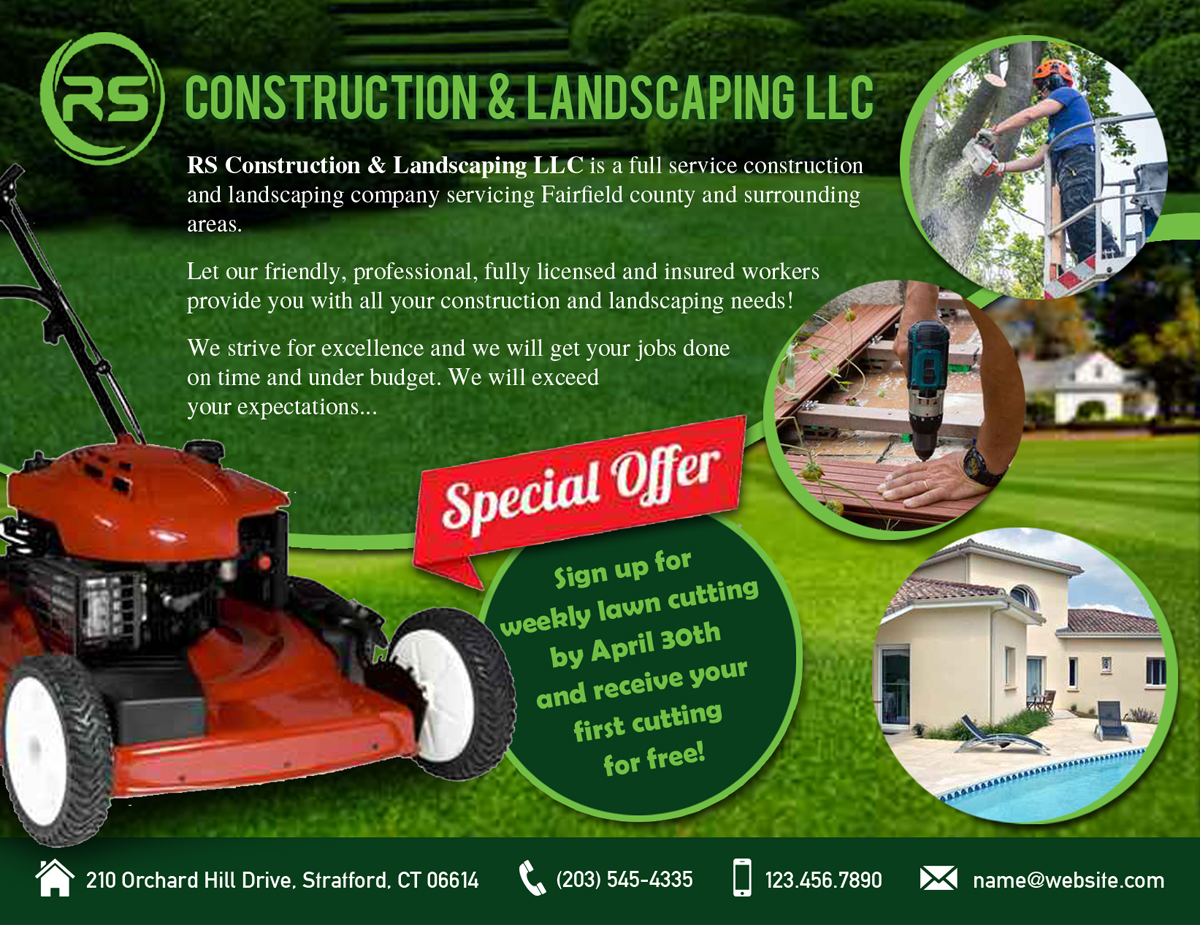 Postcard Design by Memorylane for RS Construction & Landscaping LLC | Design #10141788