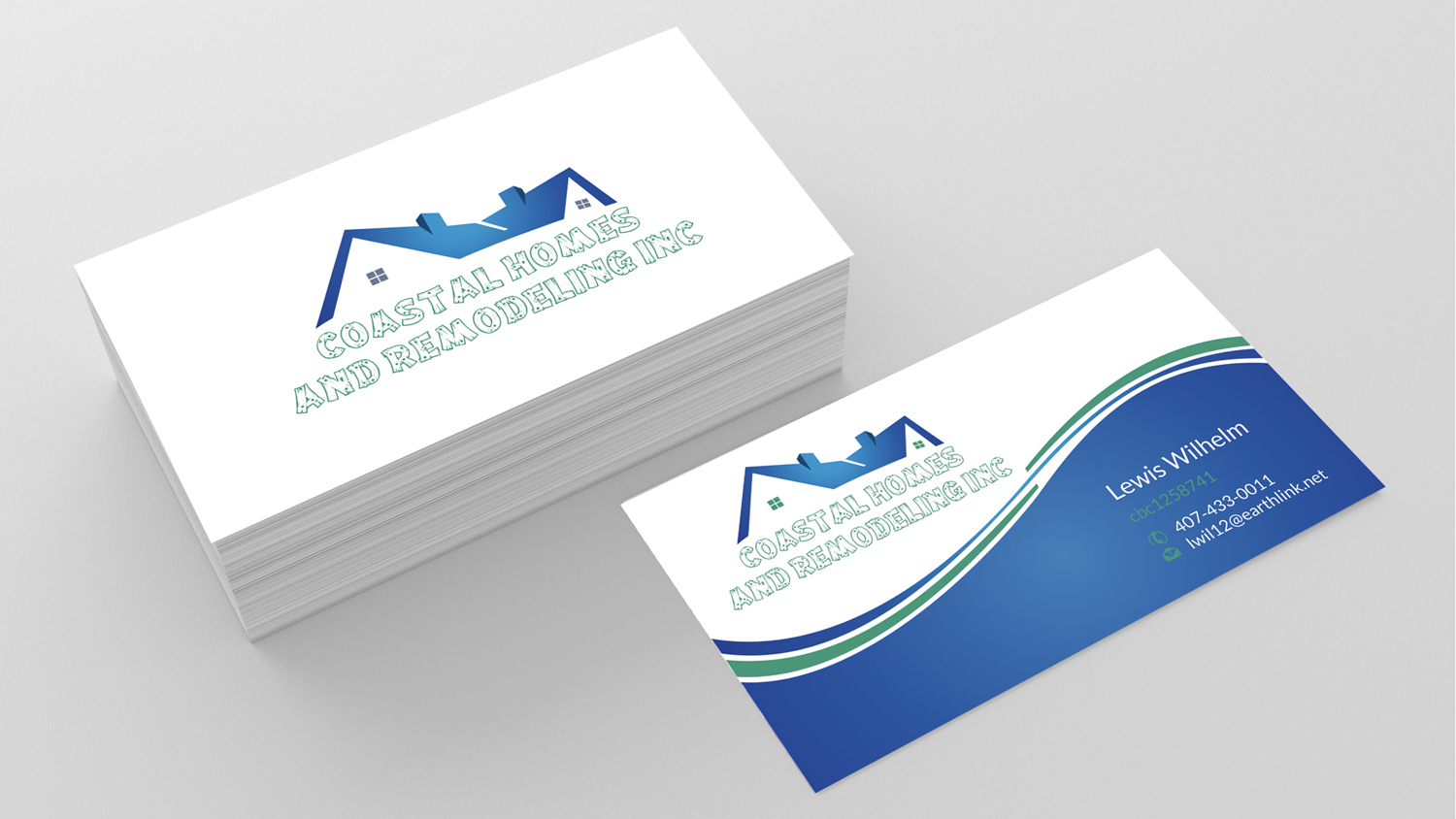 Business Card Design by SKYdesign for Coastal Homes & Remodeling Inc | Design #10083931