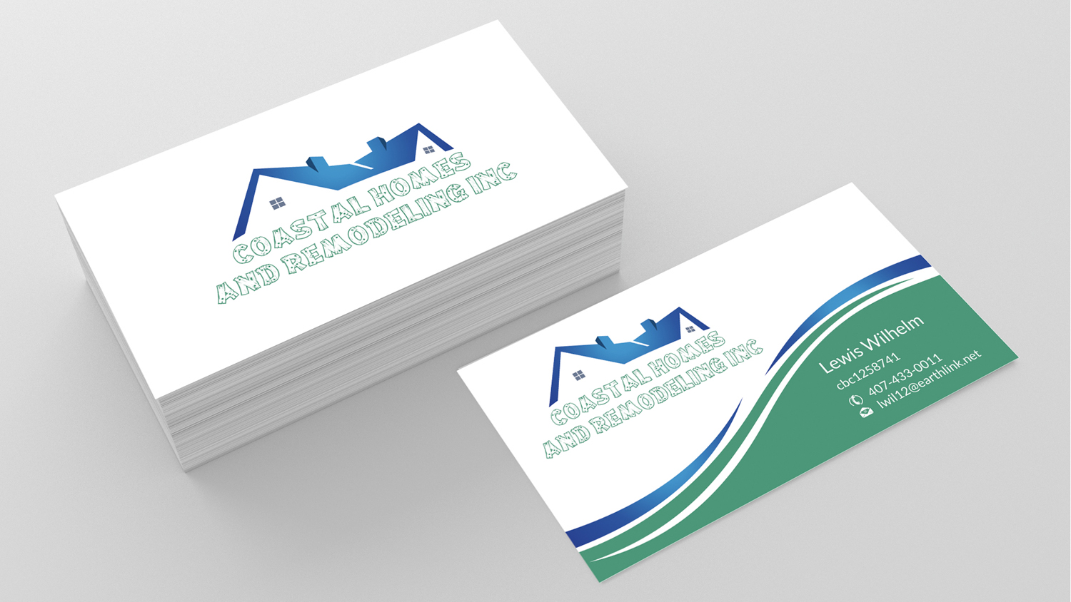 Business Card Design by SKYdesign for Coastal Homes & Remodeling Inc | Design #10083933