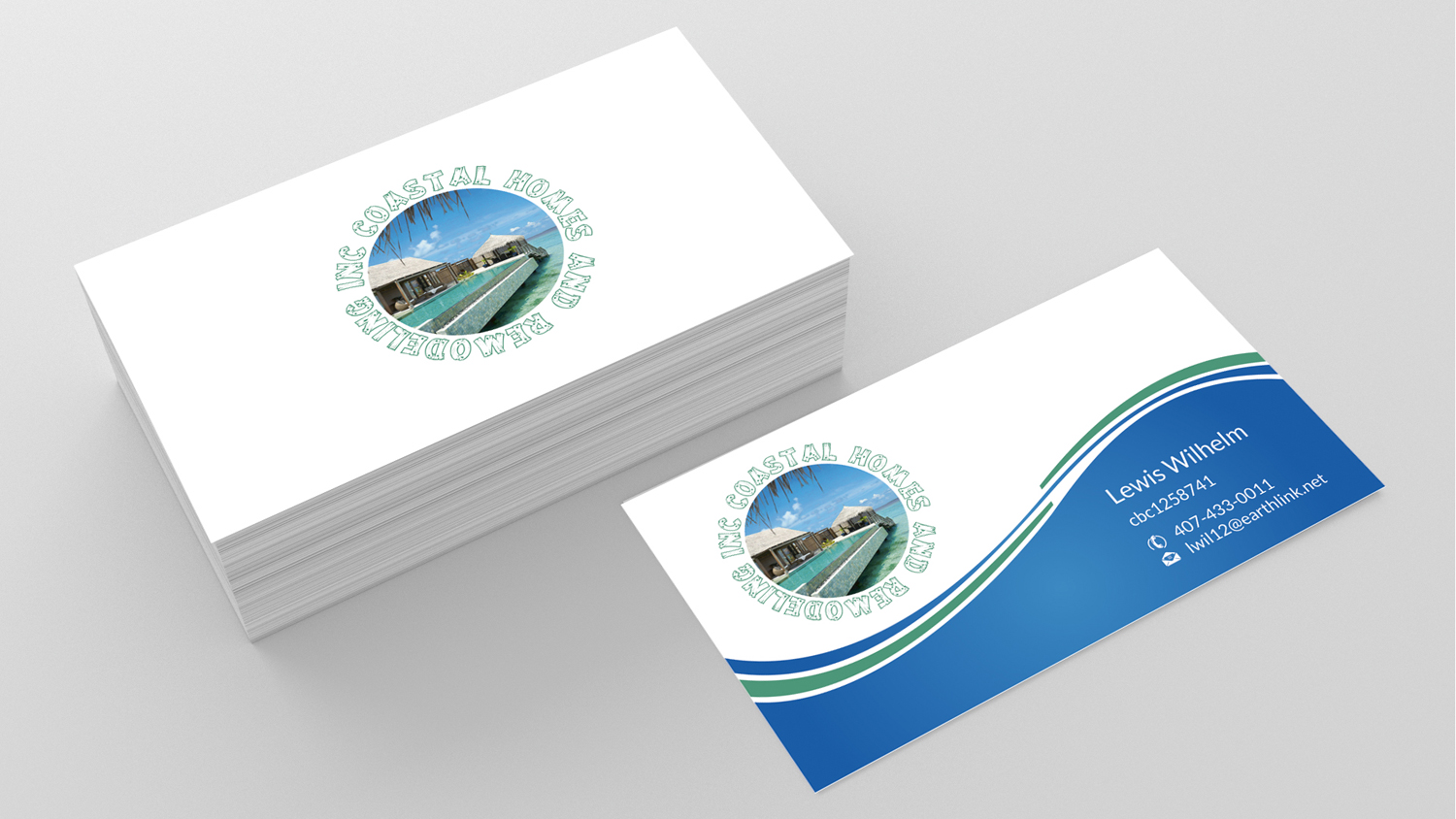 Business Card Design by SKYdesign for Coastal Homes & Remodeling Inc | Design #10094407