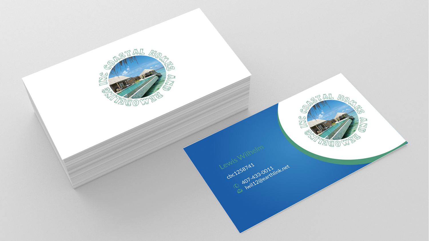 Business Card Design by SKYdesign for Coastal Homes & Remodeling Inc | Design #10096026