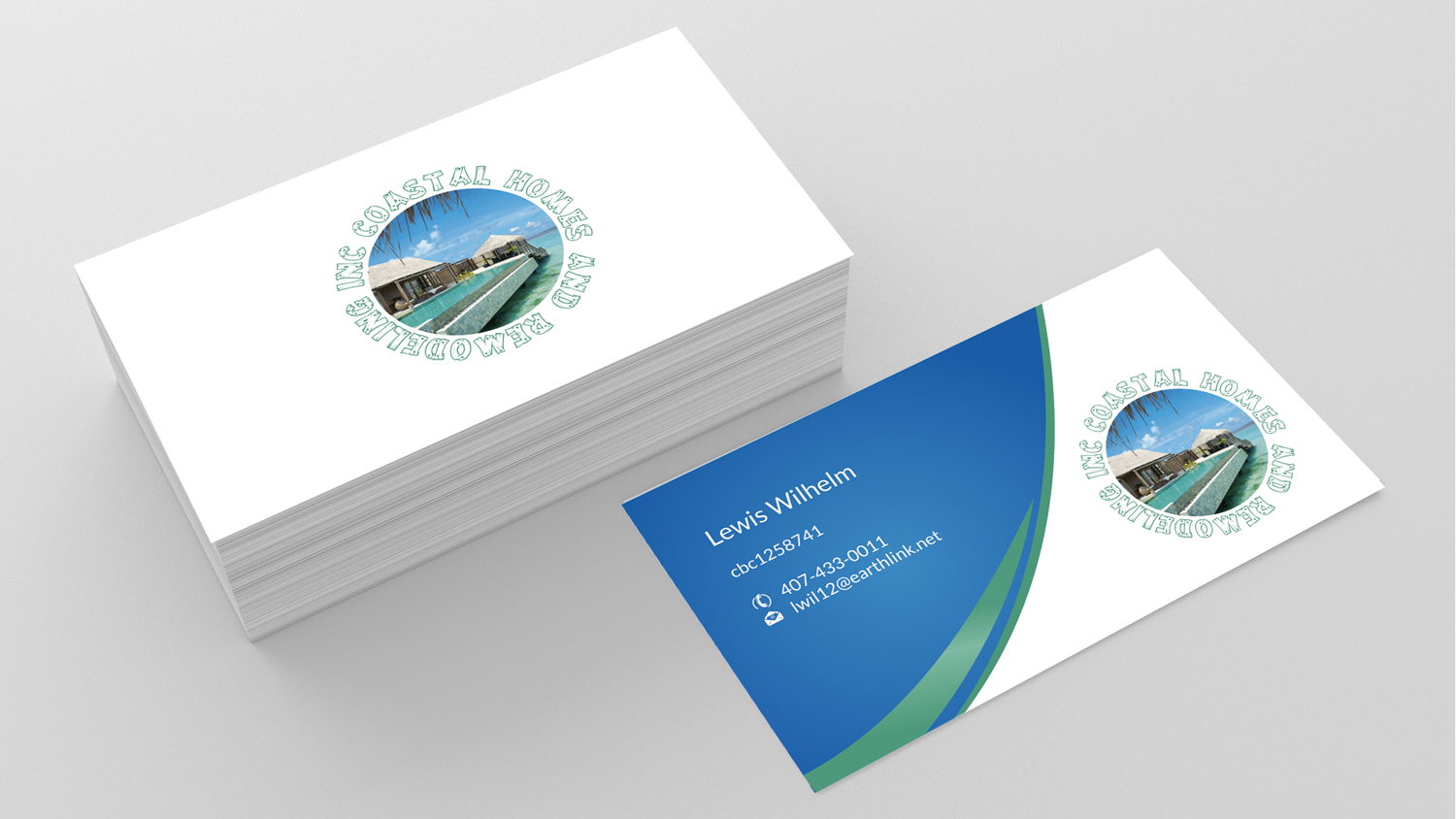 Business Card Design by SKYdesign for Coastal Homes & Remodeling Inc | Design #10096027