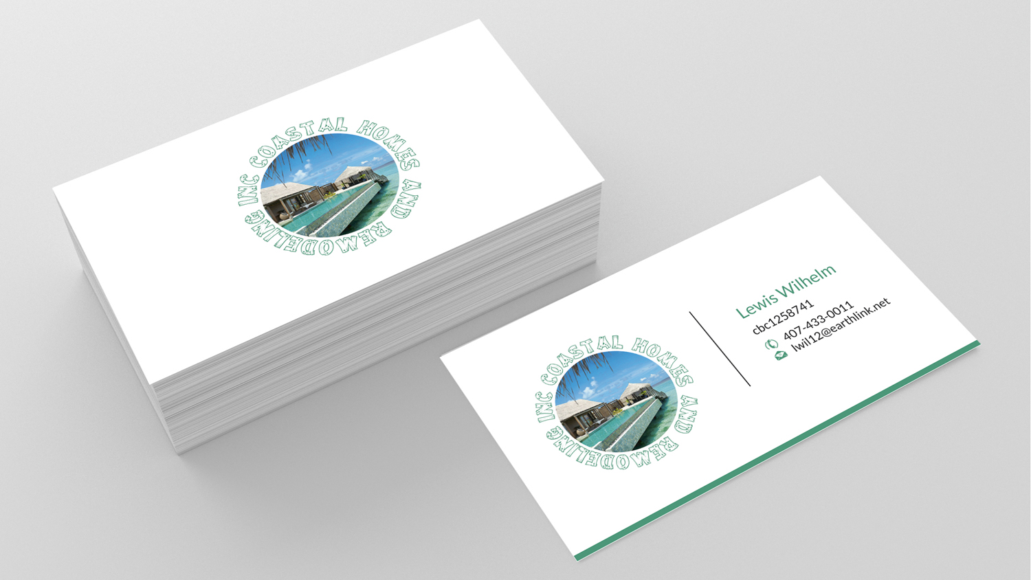 Business Card Design by SKYdesign for Coastal Homes & Remodeling Inc | Design #10096028