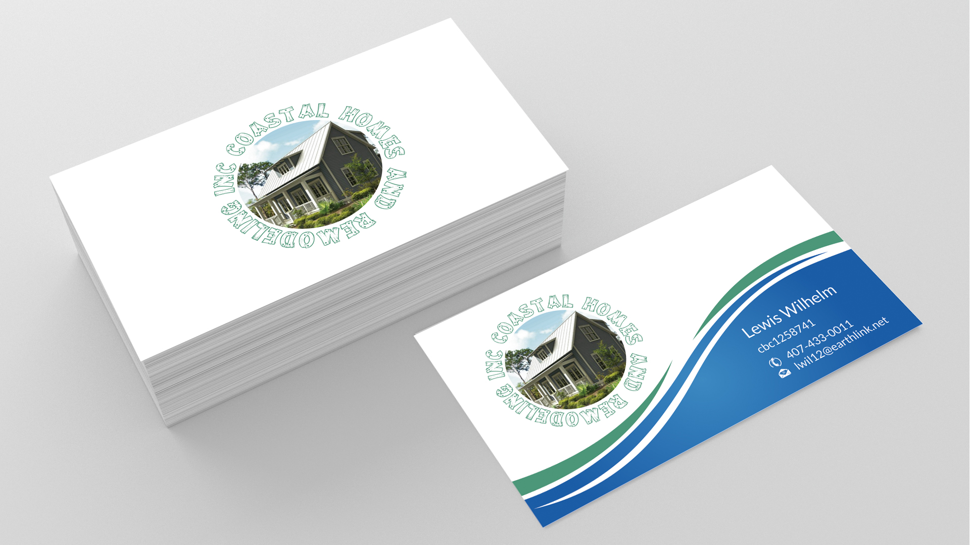 Business Card Design by SKYdesign for Coastal Homes & Remodeling Inc | Design #10099030